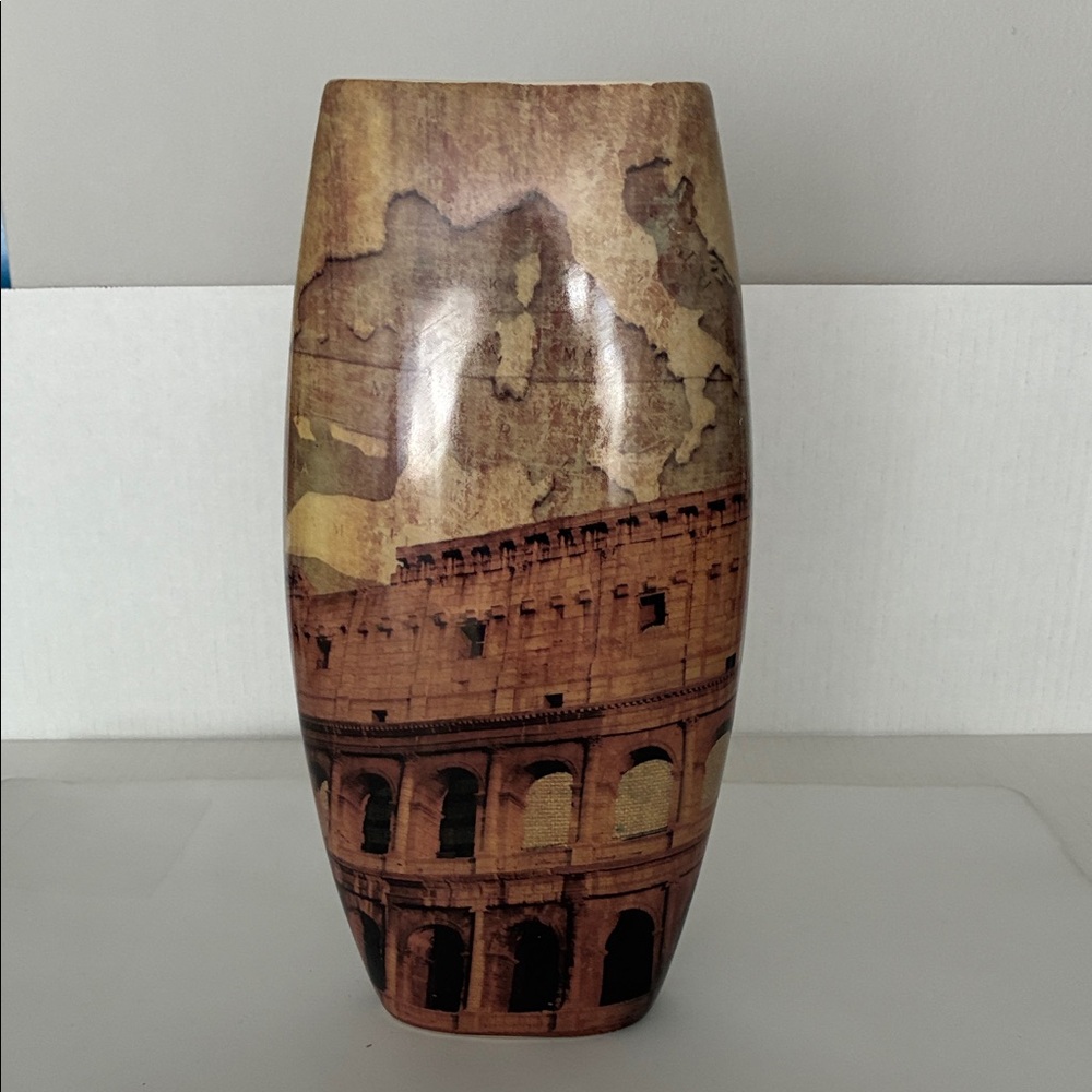 3 G Imports Decorative Vase Container Ceramic Vintage Aesthetic Brown Beige